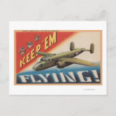 Behalt "Em Flying/B-25 Medium Bomber (Flugzeug) Postkarte (Vorderseite)