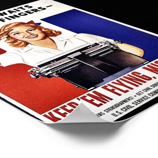 Behalt "Em Flying, Miss U.S.A. Poster (Ecke)