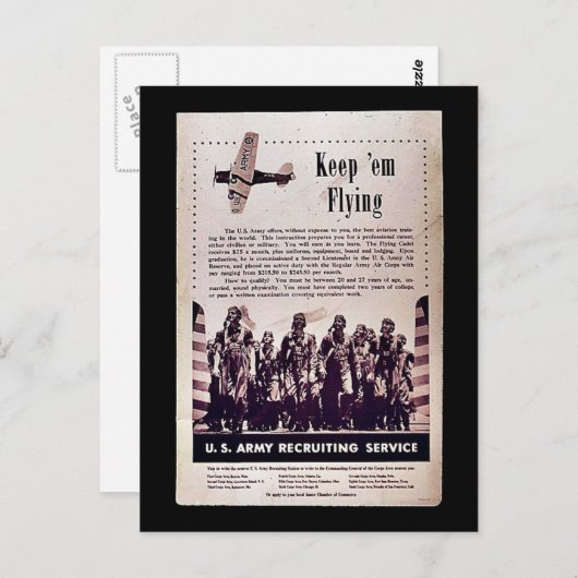 Behalt 'Em Flying Postkarte (Vorne/Hinten)