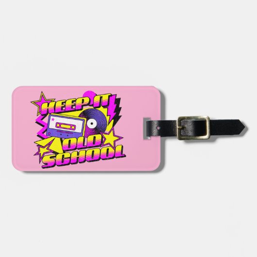 Behalt es alte Schule Gepäckanhänger (Vorderseite horizontal)