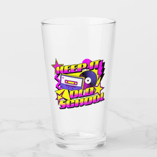 Behalt es alte Schule Glas (Vorderseite)