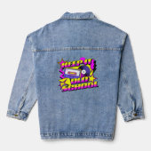 Behalt es alte Schule Jeansjacke (Rückseite)