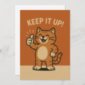 Behalt es auf! Niedliche Motivierend Ermutigungska Feiertagskarte (Vorne/Hinten)