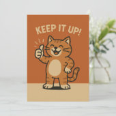 Behalt es auf! Niedliche Motivierend Ermutigungska Feiertagskarte (Stehend Vorderseite)