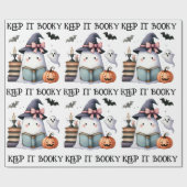 Behalt es Booky Booky Halloween Spooky Lesen Custo Geschenkpapier (Flach)