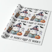 Behalt es Booky Booky Halloween Spooky Lesen Custo Geschenkpapier (Ungerollt)