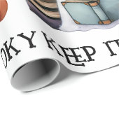 Behalt es Booky Booky Halloween Spooky Lesen Custo Geschenkpapier (Rolleneckpunkt)