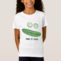 Behalt es Cool als Cucumber Funny Watercolor Face