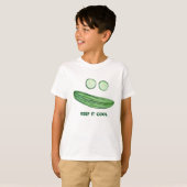 Behalt es Cool als Cucumber Funny Watercolor Face T-Shirt (Vorne ganz)
