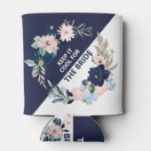 Behalt es cool für Bride- Marine Blume blühen Dosenkühler (Rückseite)