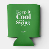 Behalt es Cool und Swing Golf Thema Dosenkühler (Rückseite)