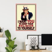 Behalt es dir selbst auf dem Poster (Heimbüro)