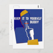 Behalt es dir selbst Buddy Postkarte (Vorne/Hinten)