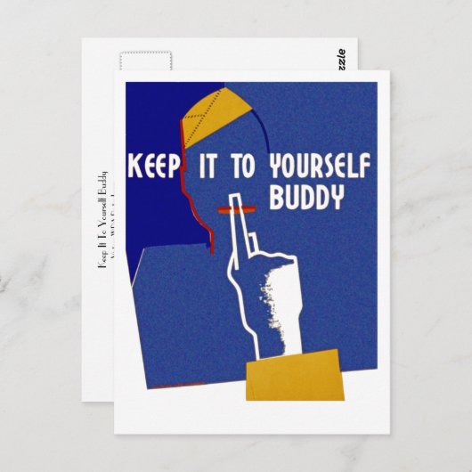 Behalt es dir selbst Buddy Postkarte (Vorne/Hinten)