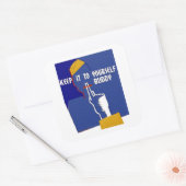 Behalt es dir selbst Buddy Quadratischer Aufkleber (Umschlag)