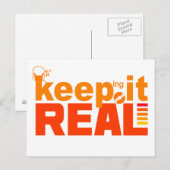 Behalt Es echte Postkarte (Vorne/Hinten)