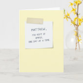 Behalt es einfach 20 Jahre Geburtstag Karte (Gelbe Blume)