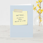 Behalt es einfach fünf Jahre Geburtstag Karte (Gelbe Blume)