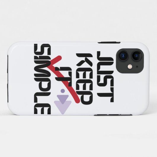 Behalt es einfach | Minimalistischer iPhone-Fall Case-Mate iPhone Hülle (Rückseite (Horizontal))