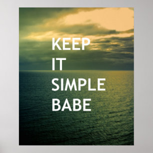 Behalt es einfach. poster