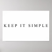 Behalt es einfach poster (Vorne)