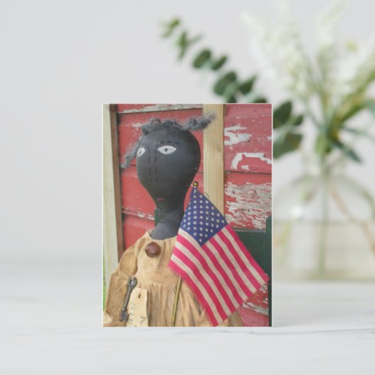 Behalt es einfach primitive Puppe Postkarte (Stehend Vorderseite)