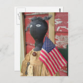 Behalt es einfach primitive Puppe Postkarte (Vorne/Hinten)