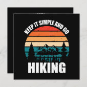 Behalt es einfach und gehe wandern einladung (Vorne/Hinten)