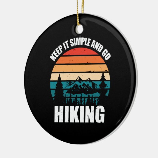 Behalt es einfach und gehe wandern keramik ornament (Links)