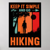 Behalt es einfach und gehe wandern poster (Vorne)