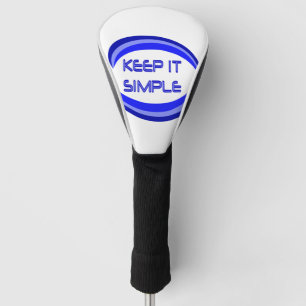 Behalt es einfach Zitat Erholung Slogan in blau Golf Headcover