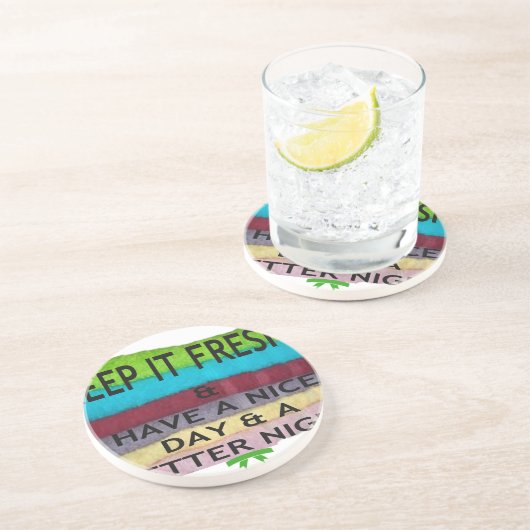 behalt es Freesh Getränkeuntersetzer (Seite)