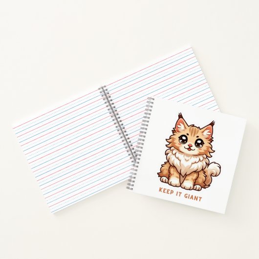 Behalt es Giant kitten auf Notebook Notizblock (Innenseite)