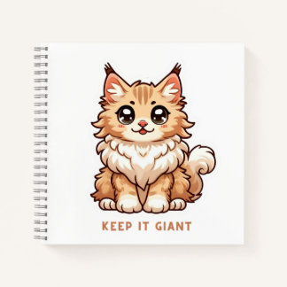 Behalt es Giant kitten auf Notebook Notizblock