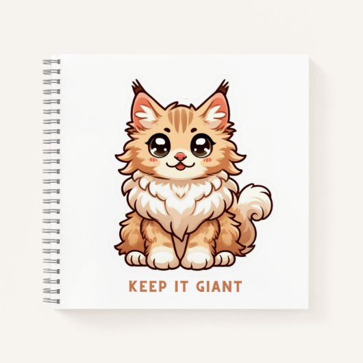 Behalt es Giant kitten auf Notebook Notizblock (Vorderseite)