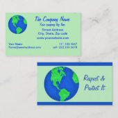Behalt es Green Protect Earth Environment Art Cust Visitenkarte (Vorne/Hinten)