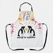 Behalt es klassische Pinguine All-over-Print-Schür Schürze (Vorderseite)