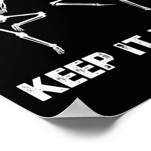 Behalt es komisch tanzendes Skelett Poster (Ecke)