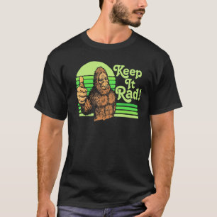 Behalt es Krass! Vintager Bigfoot Thumbs Up Funny  T-Shirt