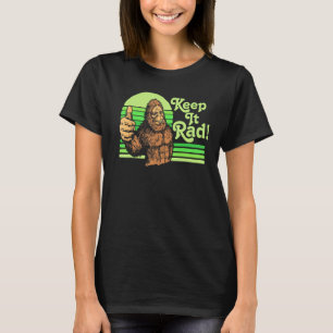 Behalt es Krass! Vintager Bigfoot Thumbs Up Funny  T-Shirt