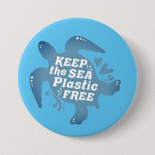 Behalt es Plastikschildkröte Button (Vorderseite)