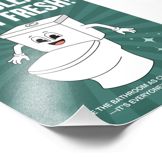 Behalt es sauber, Behalt frisch - Funny Bad Fotodruck (Ecke)