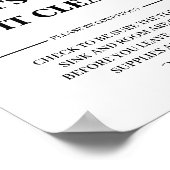 behalt es sauber | Bitte Behalt Badezimmer sauber Poster (Ecke)