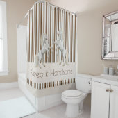 Behalt es schöne Duschvorhang Brown Stripe Pferd (Beispiel)