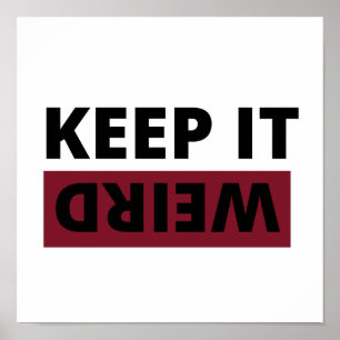Behalt es seltsam poster