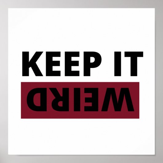 Behalt es seltsam poster (Vorne)