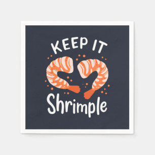 Behalt es Shrimple Seafood Shrimp Gag Paper Serviette