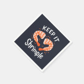 Behalt es Shrimple Seafood Shrimp Gag Paper Serviette (Ecke)