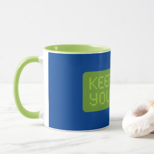 Behalt es sich selbst Blue BG Lg Gfx Combo Tasse