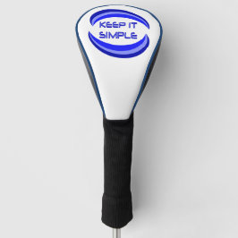 Behalt es Simple Quote Erholung Slogan Blue Golf Headcover
